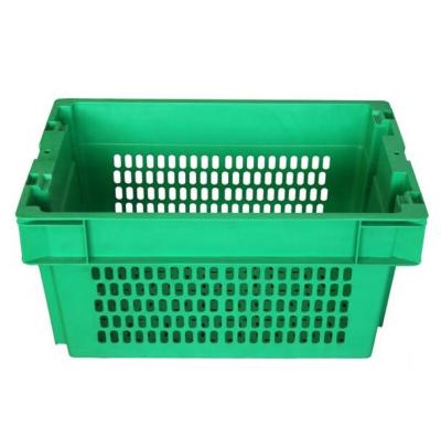 China Fruit Stackable Durable Industrial Plastic Vegetable Nesting Stacking Packaging Boxes Crates Basket Containers for sale