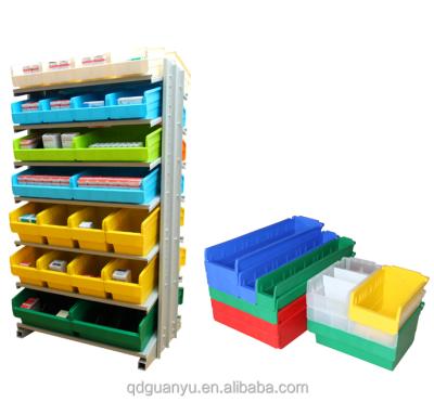 China Sustainable Slanted Bench Pick Rack Shelving Unit For Plastic Storage Bin for sale