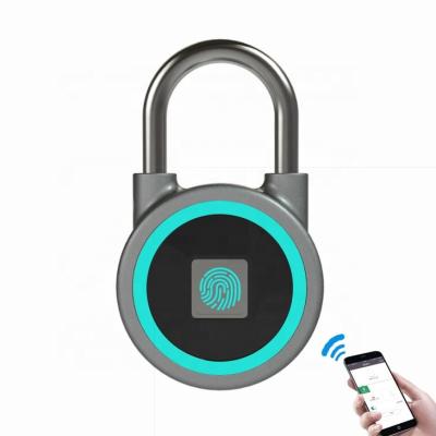 China Convenient Security Door Lock Electronic Fingerprint Smart Padlock And Simple Use Small Fingerprint Smart Padlock for sale