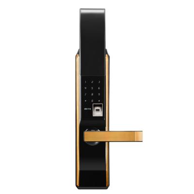 China Thicken new design zinc alloy sliding cover fingerprint APP smart door lock, smart lock, kinteligent password door lock for sale