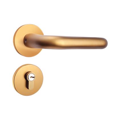 China Zinc alloy modern style design handle classic door lock set with mechanical key for sale