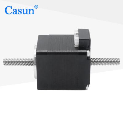 China Casun0.67a niet gevangen motor 3.75V Nema 11 Stepper Motor met de Bipolaire zwarte van de Loodschroef Tr5X4 Te koop