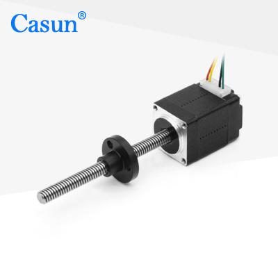 China Casun Nema8 Nema11 Nme14 Hybrid Lead Screw Stepper Motor Tr5x2 Captive Screw Stepper Motor for sale