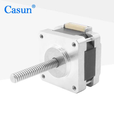 China 25mm 12V NEMA 16 Stepper Motor With Lead Screw Captive Stepper Motor 4 Phase for sale