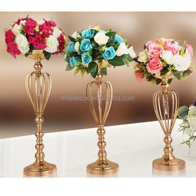 China Wedding Party Decoration Wedding Table Flower Ball Stand Gold Flower Stand Hot Selling Centerpiece for sale