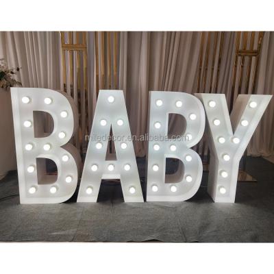 China Buildings Wholesale 4ft Marquee Letters Baby Metal Led Alphabet Marquee Letters Led Light for sale