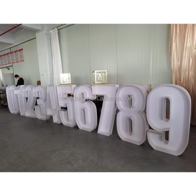 China Wedding hot sale birthday balloon filling backdrop stand DIY number 0-9 alphabet mosaic frame for sale