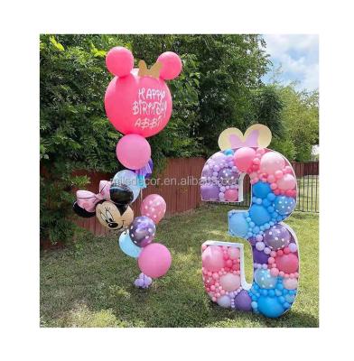 China High Brightness Baby Shower Birthday Mosaic Numbers Balloons Frame Large Acrylic Numbers Party Decorations Backdrop for sale