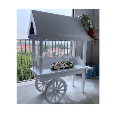 China Events restaurant banquet party wedding supplies flower candy cart backdrop display for party events decor mobile food cart for sale