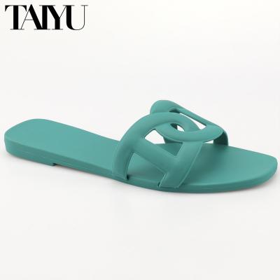 China Fashion Trend Summer Women Casual Shoes Ladies Slippers Open Toe Slip-resistant Flat Toe Sandals Beach Slippers for sale