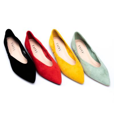 China 2022New Style Good Quality High Heel Comfortable Flat Women's Lightweight Stretch Anti-Slip Synthetic Leather Shoes Stiletto Pumps For Girl for sale