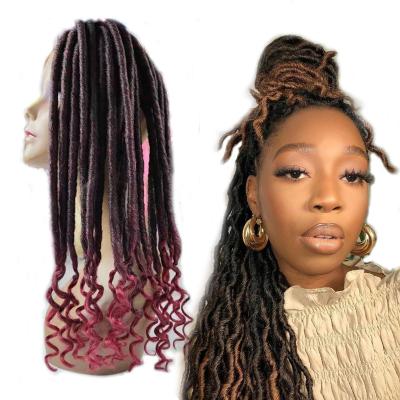 China New High Temperature Freetress Straight Faux Straight Faux Crochet Braid River Sample Hair Synthetic Fiber Goddess Locs Crochet Hair Wholesale Price Free for sale