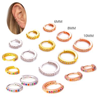 China Hiphop 2021Top Selling Jewelry Stainless Steel Bar CZ Zircon Earrings Ear Piercing Piercing Studs Piercing Jewelry Earring for sale