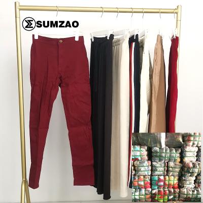 China Wholesale Used Clothes Korea Cotton Pants Used Clothes In Balls Dubai Used Clothes Ladies Men S-XXL Mixed Sizes for sale