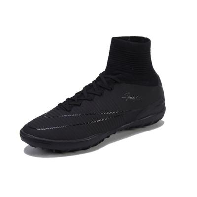 China New Style TF Men Superfly PVC 5 Cr7 Black Light Kids Wholesale High Ankle Good Quality Soccer Shoes Training Soccer Boots for sale