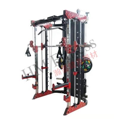 China Home Brand Logo Home Gym Set Custom Use S.M. Strength Training Smith Machine Multi Functional Cable Crossover for sale