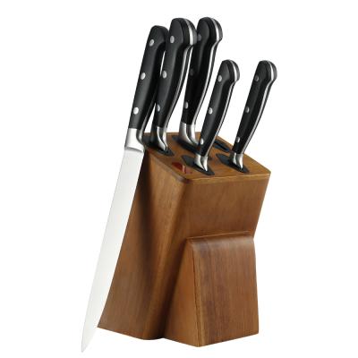 China Sustainable Wooden Handle Bread Kitchen Knife Set Chef Bone Knife White Plastic Handle In Woven Pattern Handle for sale