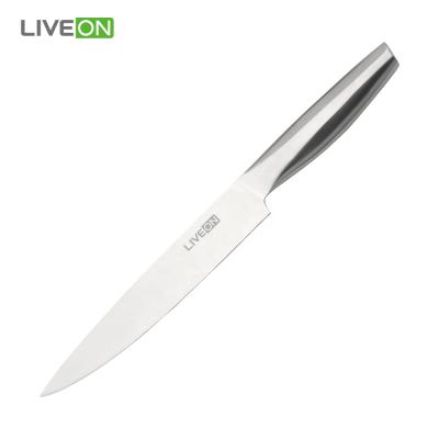 China Durable Stainless Steel Meat Slice Cavity Handle Slicing Knife for sale