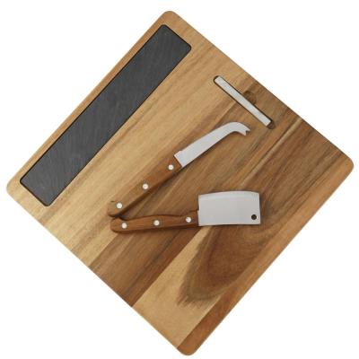 China Sustainable Wholesale Cheese Cutting Board Set Cheese Board Knife Set for sale