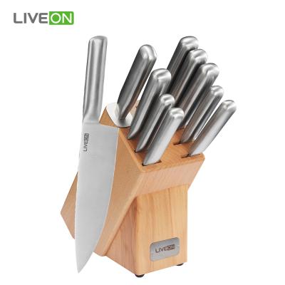 China Sustainable Block 10pcs Kitchen Knife Set Stainless Steel Knives Kitchen Set for sale