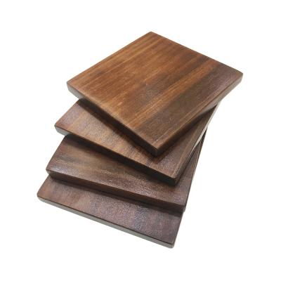 China Sustainable Custom Wooden Shape Holder And Teacup Coaster Set for sale