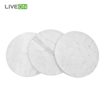 China Viable Set of 4Pcs Teacup Marble Coasters for sale