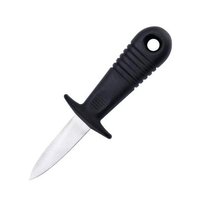 China Sustainable Black PP Handle Stainless Steel Oyster Knife for sale