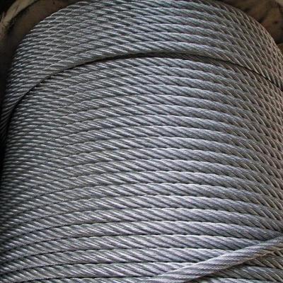 China Construction 6*19 FC Hot Dipped Galvanized Steel 12mm Wire Ropes for sale