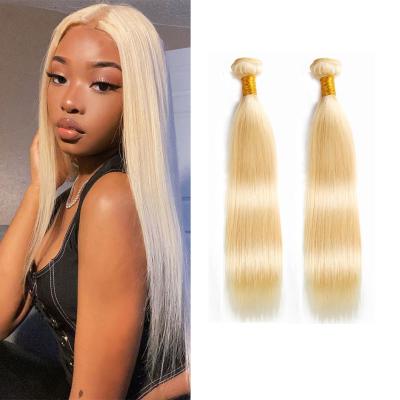 China Double Silky Straight Mink Raw Virgin Human Hair Brazilian Straight Pulled Wave ZSF Hair Extension Wholesale 613 Blonde Hair Bundles 10A Grade for sale