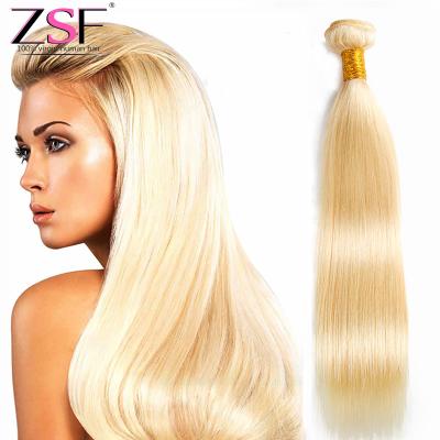 China Wholesale 613 Silky Straight Blonde Straight Wave Hair Bundles 100% Virgin Brazilian Cuticle Aligned Hair Extension With Baby Hair for sale