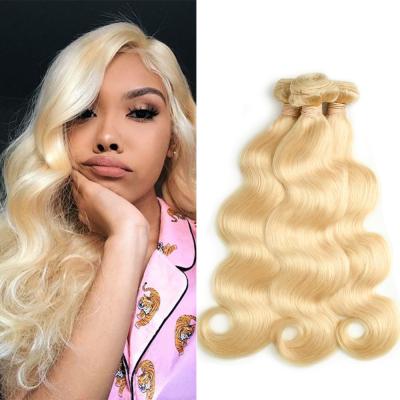 China Body Wave ZSF Body Wave Hair Bundles 10A Grade Wholesale 613 Blonde Body Hair Weft 100% Virgin Brazilian Cuticle Aligned Hair for sale