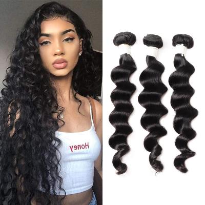 China Wholesale Loose Wave Loose Wave Hair Bundles Malaysian Virgin Cuticle Aligned Hair Bundles, 8-36 Inch Hair Extension for sale