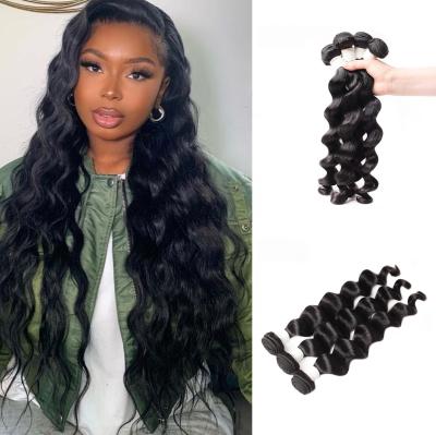 China Deep Wave Loose Deep Wave Hair Wholesale Bundles ZSF Good Quality Extension Bundles Brazilian Hair Weave Natural Color Remy Hair for sale