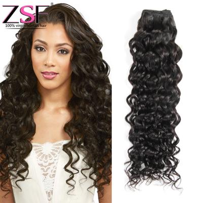 China ZSF Water Wave Hair Bundles Wholesale Water Wave Hair Bundles 100% Brazilian Virgin Cuticle Aligned Hair For Black Women for sale