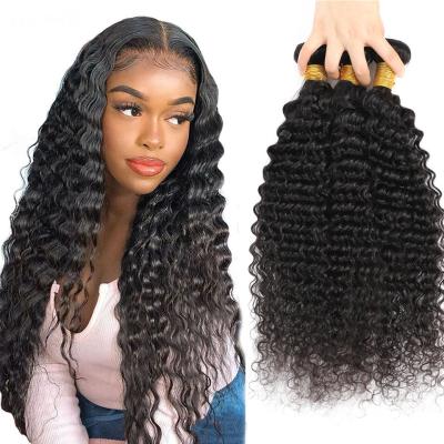 China Cheap Raw Unprocessed Indian Deep Wave Hair ZSF Cuticle Aligned Deep Wave Bundles Double Bundles High Quality Virgin Hair Pulled Sellers for sale