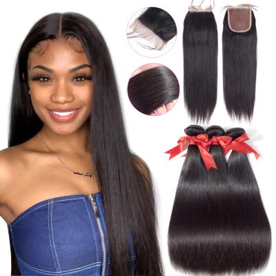 China Wholesale Silky Straight Wave Silky Straight Hair Bundles Hot Sale Malaysian Virgin Cuticle Aligned Hair Extensions With Baby Hair for sale