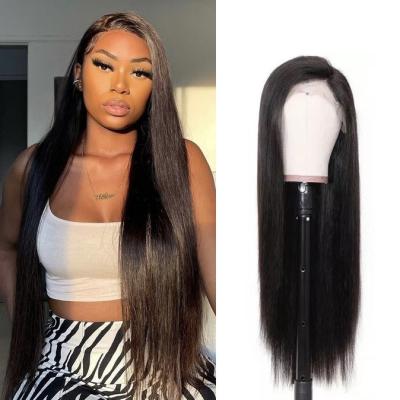 China ZSF Silky Straight Hair Wigs Wholesale Unprocessed Virgin Brazilian Silky Straight Wig 100% Lace Closure 5*5 Wig With Baby Hair for sale