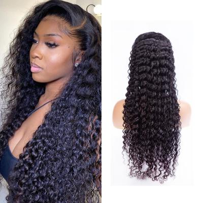 China Wholesale Deep Wave 13X4 Brazilian Deep Wave 100% Virgin Hair Wig 100% Virgin Hair Human Hair Frontal Unprocessed Wig for sale