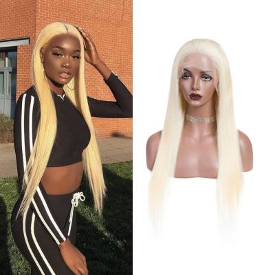 China ZSF Wholesale 613 Wave Hair Wig Silky Straight Silky Straight Virgin Human Hair Lace Front Wig Brazilian Cuticle Aligned Hair Wig for sale