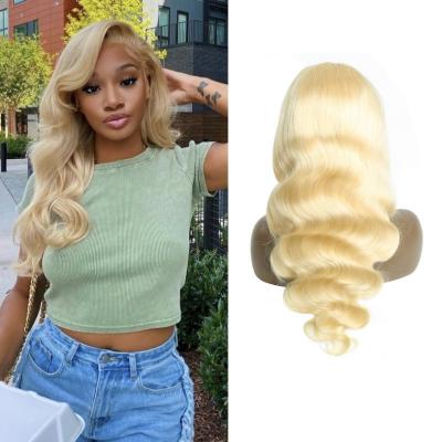 China ZSF Body Wave Hair Wigs Wholesale Brazilian Blonde 613 Color Body Wave Lace Closure Wig 100% Virgin Hair Wig For Black Women for sale