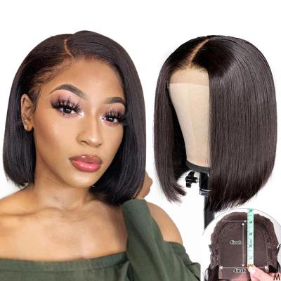 China Brazilian Hair Silky Straight Bob Lace Wig Brazilian Lace Front Closure Short Bob Wig Wave ZSF Wholesale Silky Straight Hair for sale