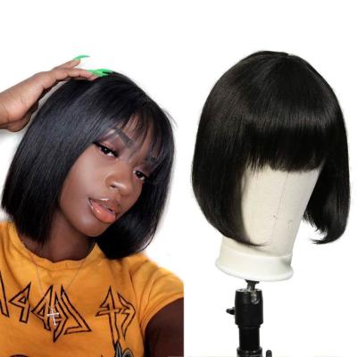 China Silky Straight Wave Bob Wigs For Black Women Remy Silky Straight Human Hair Full Lace Bob Wigs Non Machine Made Cheapest for sale