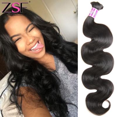 China Wholesale Body Wave ZSF Body Wave Hair Volume, Raw Brazilian Virgin Cuticle Aligned Hair Bulk Vendors, Remy Natural Human Hair Extension for sale