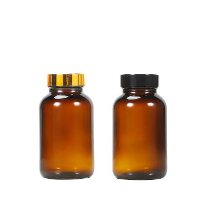 China 120ml 4oz Pharmaceutical Glass Capsule Pill Amber Pharmaceutical Bottle With Screw Cap for sale