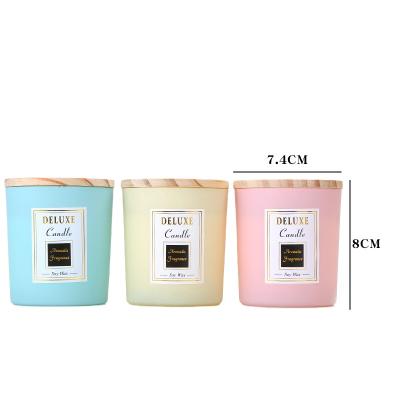 China Newest Home Decoration Candle Cup Luxury Empty Glass Candle Jars With Lid for sale