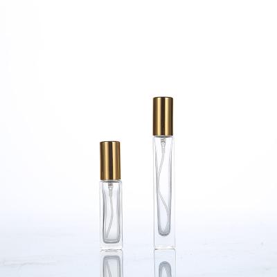 China Personal Care Spot 10ml Transparent Square Perfume Bottle for sale