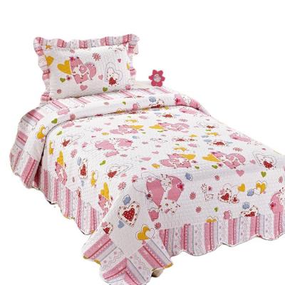 China Kids Folded Kids Printed Patchwork Bedspread Bedding Set Comforter for sale