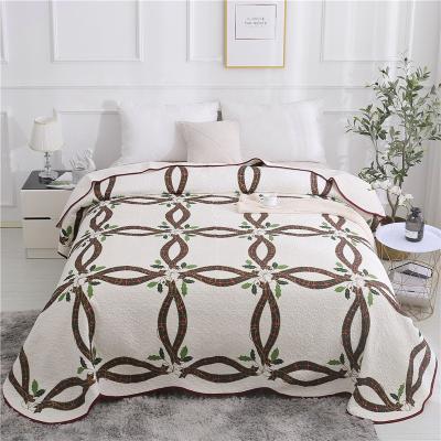 China Home Queen Size Printed Vintage Garden Cotton Bedspread Comforter for sale