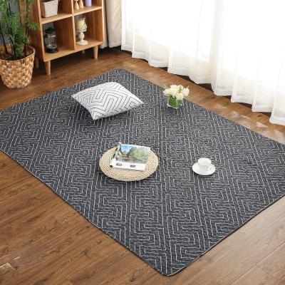 China Anti-bacteria Europe Style Maze Printed Cotton Quilted Anti Slip Floor Mat for sale