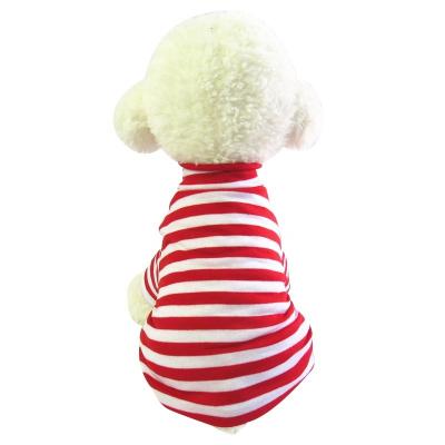 China Sustainable Fashion Stripe Dog Coats Summer T Shirt Pet Clothes for sale